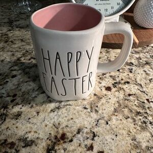 Rae Dunn Pink and Cream Happy Easter Mug